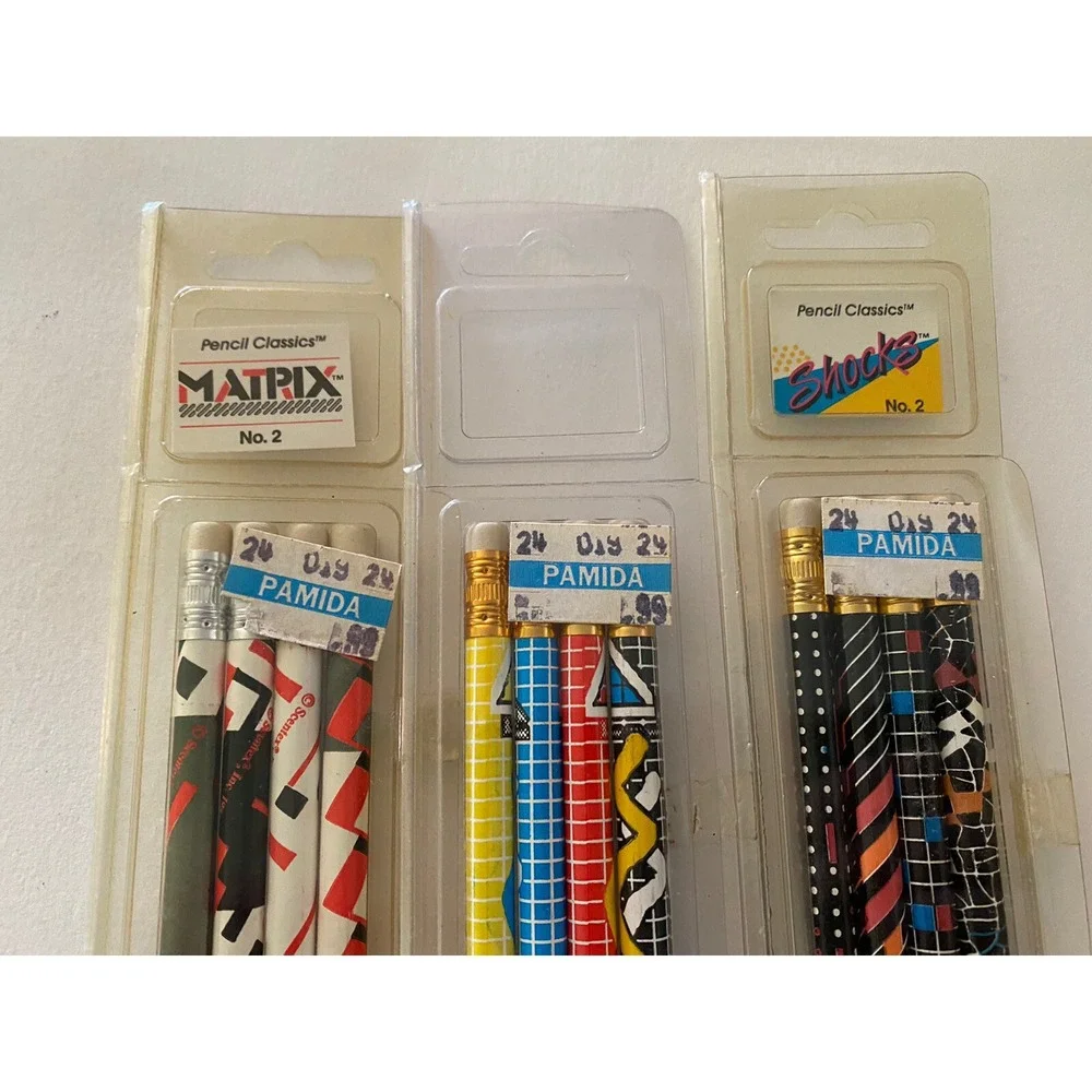 Vintage 1985 Scentex Pencil Classics Matrix Shocks No 2 Pencils 80s Retro 3 Sets